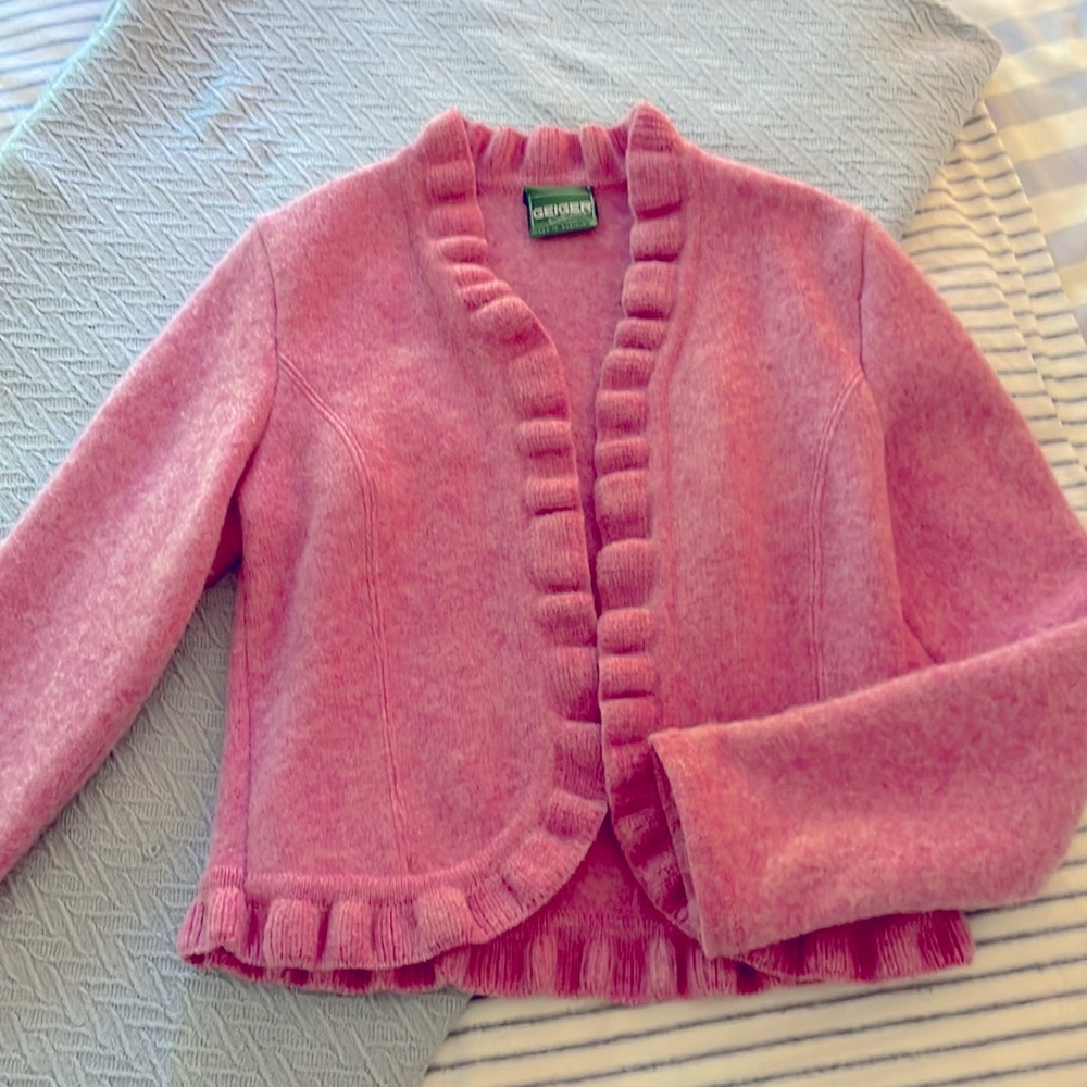 Geiger Heathered Pink Wool Jacket / size 36